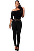Black Bardot Neckline Fashion Jumpsuit